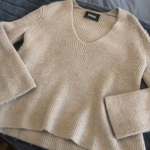 Reformation Tan 100% Wool Oversized Sweater